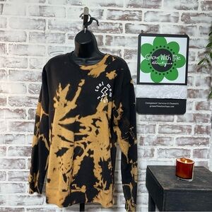 Hanes Black and Tan Oversized Graphic Hoodie